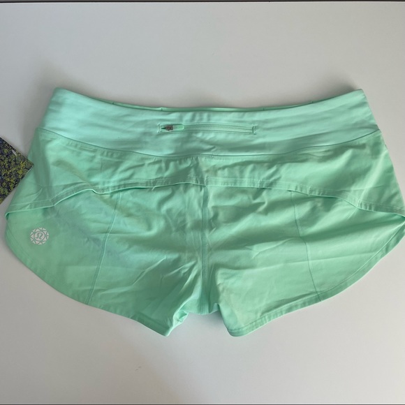NWT Lululemon SeaWheeze 2019 Fresh Teal Speed Up Shorts - Picture 2 of 4